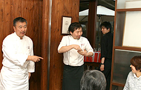 今日は落合オーナーシェフと名古屋店辻本料理長のコラボレーションです。