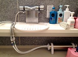 バスシャワーシステム取付例2_オプション部品を使った場合の設置例